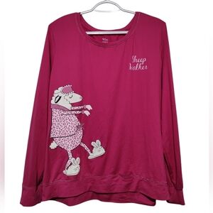 Secret Treasures Pink Sheep Walker Pajama Top Large
